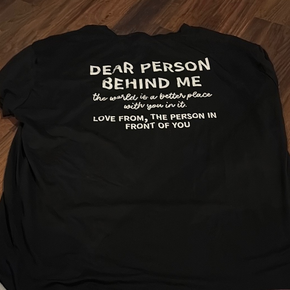 Black Graphic Tee with Inspirational Message